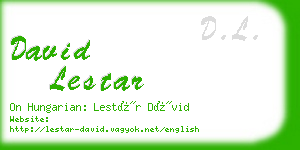 david lestar business card